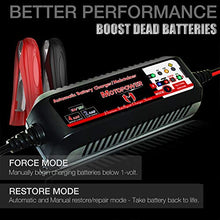 Carica l'immagine nel visualizzatore di Gallery, MOTOPOWER MP00207 6V / 12V 4AMP Caricabatterie Intelligente Completamente Automatico con modalità di Recupero della Batteria