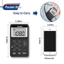 Carica l&#39;immagine nel visualizzatore di Gallery, Mini Radio Portatile Tascabile Digitale Ricevitore FM AM Pocket Nero