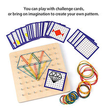 Carica l&#39;immagine nel visualizzatore di Gallery, Coogam Geoboard di Legno con Carte Pattern attività e Bande Gomma -... - Ilgrandebazar