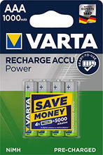 Carica l'immagine nel visualizzatore di Gallery, Varta Batteria Ricaricabile AAA MiniStilo, 1000 mAh, Confezione da 4 1000 mAh