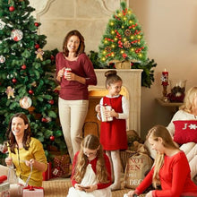 Carica l'immagine nel visualizzatore di Gallery, albero natale piccolo con luci,20 inch Mini albero di Natale artificiale preilluminato con luci a LED calde, ornamenti di pigne con bacche rosse per decorazioni natalizie per interni domestici