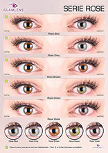 Carica l&#39;immagine nel visualizzatore di Gallery, GLAMLENS Lenti a contatto colorate Rose Blue - azzurre - mensili - con porta...