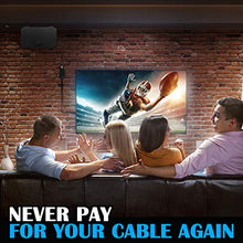 Carica l'immagine nel visualizzatore di Gallery, Antenna HDTV Interna, Antenna TV Digitale120 Miglia Gamma con Amplificatore Segnale per 4K 1080p VHF UHF DVB-T/DVB-T 2 Canali Gratuiti