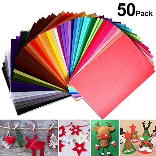PAMIYO Feltro in Fogli, 50 Colori e Pannolenci Acrilico DIY... - Ilgrandebazar