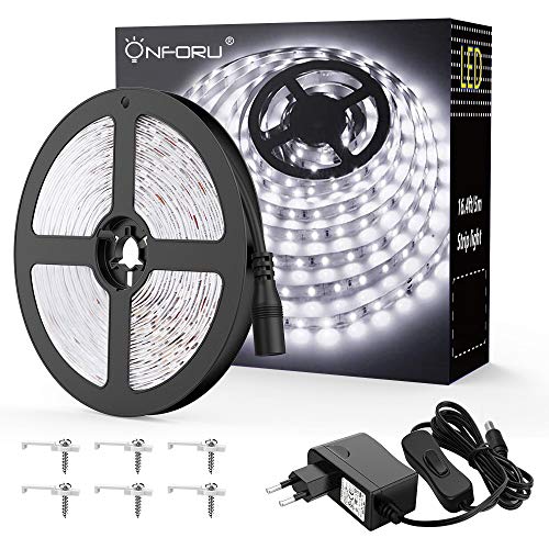 Onforu 5M Striscia LED 300 Unità 3000lm Luce 6000K Bianca 5 m, Fredda - Ilgrandebazar