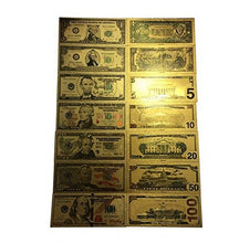 Carica l&#39;immagine nel visualizzatore di Gallery, Foglio d&#39;oro 24K Banconota I soldi Dollaro Americano 1 -100 dollari Denaro... - Ilgrandebazar