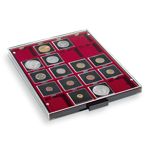 Leuchtturm 310511 coin box 20 square compartments 50 x 50 mm smoke coloured - Ilgrandebazar