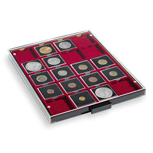 Leuchtturm 310511 coin box 20 square compartments 50 x 50 mm smoke coloured - Ilgrandebazar