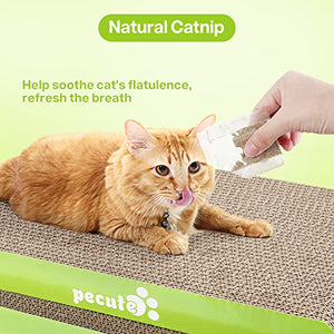 Pecute Tiragraffi per Gatti Cartone (2 Pack),Graffiatoio per Gatti, Gatto graffiatoio di ricambio, Gattino Tiragraffi Gatto Piccolo Medio Lettino per Gatti con Erba Gatta Inclusa