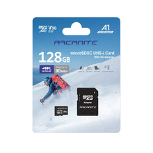 Carica l&#39;immagine nel visualizzatore di Gallery, ARCANITE AKV30A1128 microSDXC - Scheda di memoria con adattatore SD, 128 GB - Ilgrandebazar