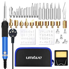 Carica l&#39;immagine nel visualizzatore di Gallery, Umitive 37Pcs Kit Pirografia Legno, 60W, Temperatura Regolabile, Con 33...