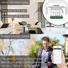 Carica l&#39;immagine nel visualizzatore di Gallery, MoesGo Mini 2 Gang Modulo smart WiFi fai da te per interruttori, modello...