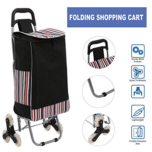 Kulzer Carrello Portaspesa 6 Ruote, 2 en 1 Spesa Pieghevole Leggero...