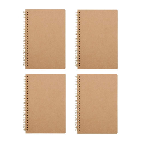 GoMaihe 4 Pcs Quaderni Spirale A5, Quaderno ad Anelli Pagine Bianche, 4 pezzi - Ilgrandebazar