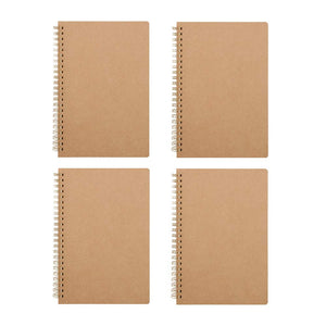 GoMaihe 4 Pcs Quaderni Spirale A5, Quaderno ad Anelli Pagine Bianche, 4 pezzi - Ilgrandebazar