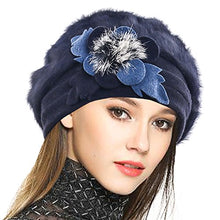 Carica l&#39;immagine nel visualizzatore di Gallery, VECRY Donna Lana Berretto Angola Beanie Skull Cappelli Baschi e Marina