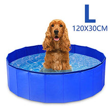 Carica l&#39;immagine nel visualizzatore di Gallery, GoPetee Piscina per Cani Pieghevole Rigida Oceano Fuori Terra di L