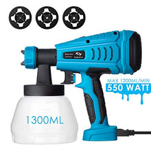 Carica l'immagine nel visualizzatore di Gallery, Pistola a Spruzzo Tilswall, Spruzzatore Elettrica 550W, 3 Ugelli, 1300 ml...