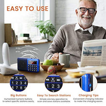 Carica l&#39;immagine nel visualizzatore di Gallery, PRUNUS L-238SW Radio Portatile SW FM AM(MW) SD USB MP3 con Azzurro/Blu