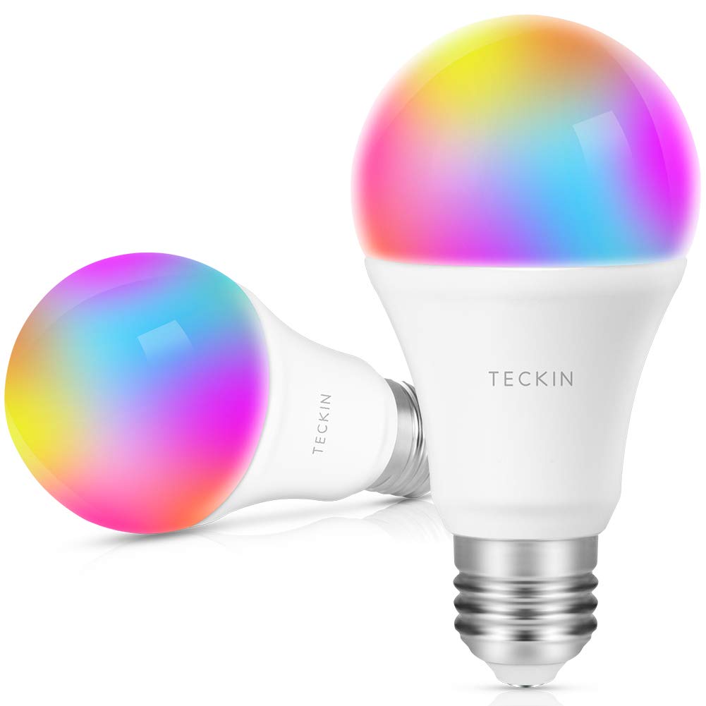 Lampadina Smart Con Luce Soffusa 2800k-6200k+RGBW, TECKIN E27 WiFi...