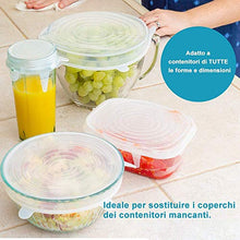 Carica l'immagine nel visualizzatore di Gallery, FAPPEN Coperchi in Silicone Estensibile, 12 Pezzi Coperchio Bianco+ Bianco