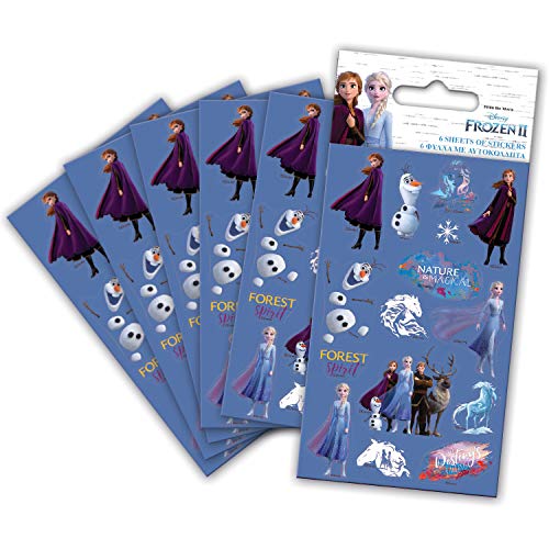 Paper Projects- Frozen-Set di 2 Adesivi per Feste (6 Fogli), 9124394 - Ilgrandebazar