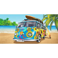 Carica l'immagine nel visualizzatore di Gallery, GEEZY - Telo da mare grande, in microfibra, leggero, per Camper Van (Blue)