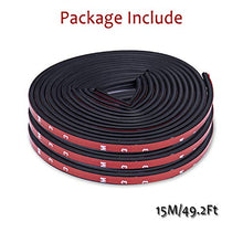 Carica l'immagine nel visualizzatore di Gallery, CICMOD 3 Pzs Guarnizione Striscia Auto Gomma Autoadesive Forma B 15M