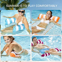 Carica l&#39;immagine nel visualizzatore di Gallery, Qdreclod Amaca Gonfiabile Galleggiante da Piscina Reclinabile Lettino Blu