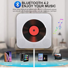 Carica l&#39;immagine nel visualizzatore di Gallery, Lettore CD portatile con altoparlanti HiFi integrati da parete CD-White