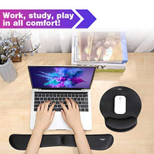 Carica l'immagine nel visualizzatore di Gallery, MAD GIGA Mousepad Poggiapolsi, Base di Gomma, Disegno Ergonomico, nero1