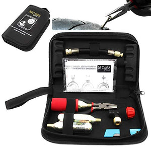 Kit Riparazione Pneumatici Moto Set Portatile Ripara Gomme Tubeless...