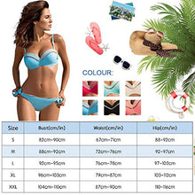 Carica l&#39;immagine nel visualizzatore di Gallery, Yuson Girl Bikini Due Pezzi Costumi da Bagno Donna Mare Sexy M, Blu Cielo
