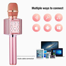 Carica l&#39;immagine nel visualizzatore di Gallery, 1 BY ONE Microfono Wireless per Karaoke, Sistema Portatile 4 in 1, Rosa - Ilgrandebazar