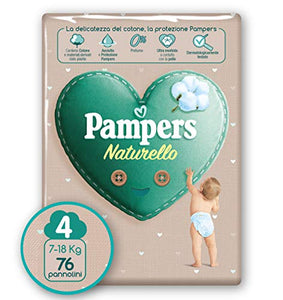 Pampers Naturello Maxi, 76 Pannolini, Taglia 4 (7-18 kg) Maxi - Ilgrandebazar