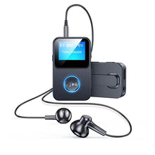 Carica l&#39;immagine nel visualizzatore di Gallery, Lettore MP3, mini lettore musicale Bluetooth MP3, lettore musicale portatile HiFi senza perdita di suono, per camminare, correre, controllo della fotocamera, espandibile fino a 128 GB, nero con cuffie