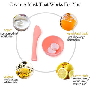 Compresse per maschera facciale naturale fai da te in cotone, con ciotola,...