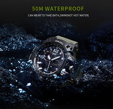 Carica l&#39;immagine nel visualizzatore di Gallery, Orologio da uomo, sportivo, impermeabile, digitale, con LED, grande cassa,... - Ilgrandebazar