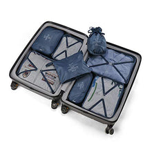 Carica l'immagine nel visualizzatore di Gallery, Organizer per valigie 8 pezzi ultimi viaggi organizzatori di viaggio Navy Blu