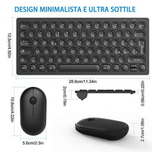 Carica l'immagine nel visualizzatore di Gallery, WisFox Set Tastiera e Mouse Senza Fili, 2.4GHz Silenzioso Slim Avanzato...