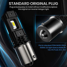 Carica l'immagine nel visualizzatore di Gallery, 1156 P21W LED Lampadine, 4000LM BA15S DRL Luci di 1156/P21W