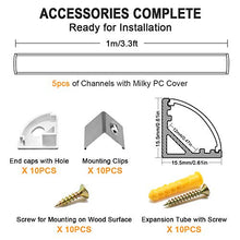 Carica l&#39;immagine nel visualizzatore di Gallery, Jirvyuk LED Profilo in Alluminio Per Luci Strip con copertina bianca... - Ilgrandebazar