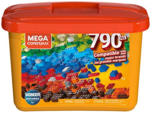MEGA Construx Secchiello Arancione con 790 Pezzi, Compatibile Tutte Le... - Ilgrandebazar