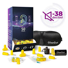 Carica l'immagine nel visualizzatore di Gallery, |50 Paia| Tappi Orecchie Per Dormire Antirumore 38dB |Kit Notte Mascherina...
