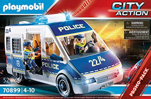 Playmobil City Action 70899 Furgone della Polizia, con Luci e Suoni, Giocattoli per Bambini dai 4 Anni
