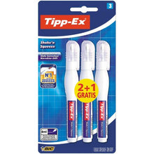 Carica l'immagine nel visualizzatore di Gallery, Tipp-Ex Shake'n'Squeeze Penne Correttori 8 ml - Pacco Da 2+1 - Ilgrandebazar