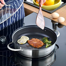 Carica l&#39;immagine nel visualizzatore di Gallery, Velaze, Miki, 14 Pezzi, Set di Pentole Induzione da Cucina, Batteria Pentole Chef Casseruola in Acciaio Inox Cromato Coperchio in Vetro Temperato Padelle Antiaderente per Piastre a Induzione Argento