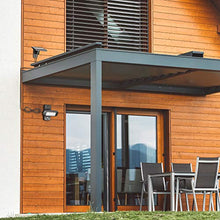 Carica l&#39;immagine nel visualizzatore di Gallery, Faro LED solare esterno con sensore di movimento e crepuscolare, luce fredda...