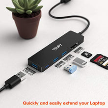 Carica l&#39;immagine nel visualizzatore di Gallery, TSUPY Hub USB 3.0 5 Porte Adattatore con Lettore di Scheda 19 cm