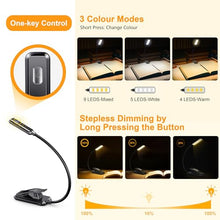 Carica l'immagine nel visualizzatore di Gallery, Gritin Lampada da Lettura, Luce Lettura Ricaricabile USB con 9 LED 3 modalità, Dimmerabile Senza Livelli, Lampada Luce Libro Portatile con Clip, Ideale per E-Reader, Studio, Letto, Viaggi, Tablet